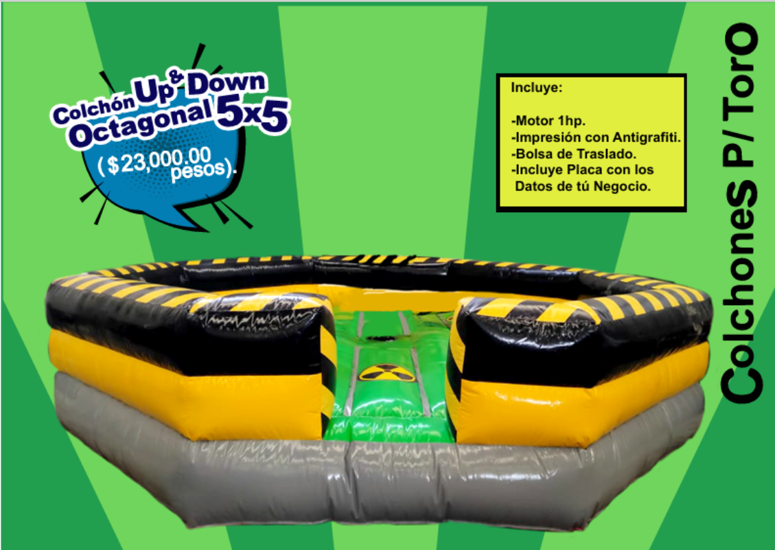 Colchón Para Toro Octagonal 5x5 - Colchones P/Toro MexBull