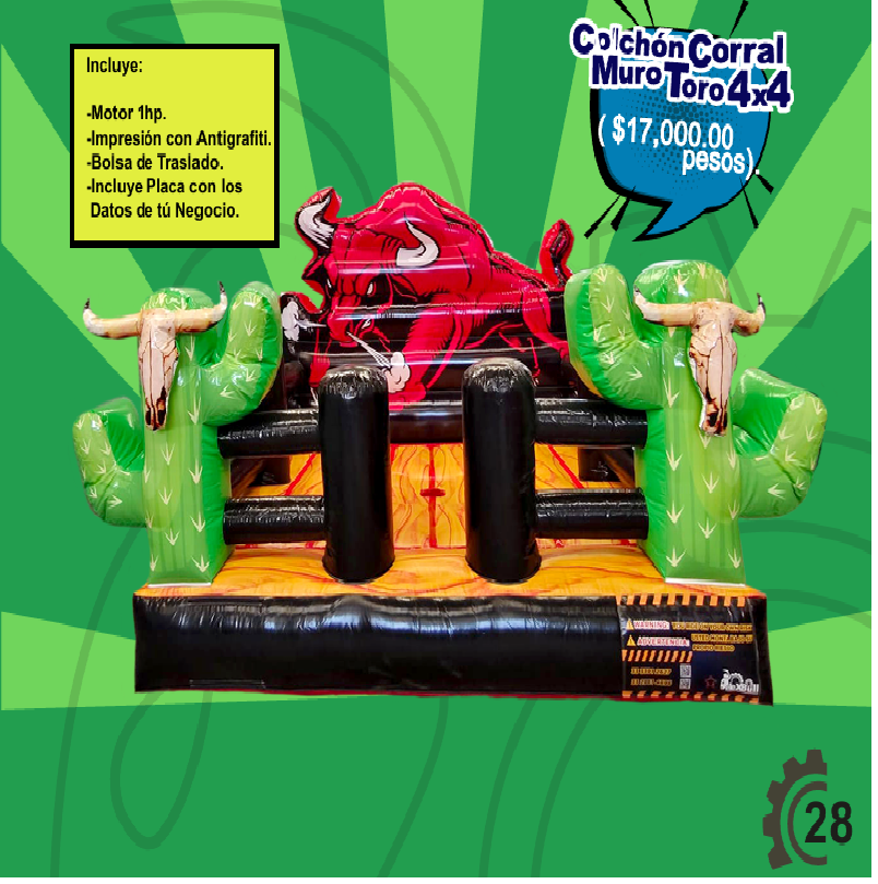Colchón para Toro Corral Muro Toro 4x4 - Colchones P/Toro MexBull