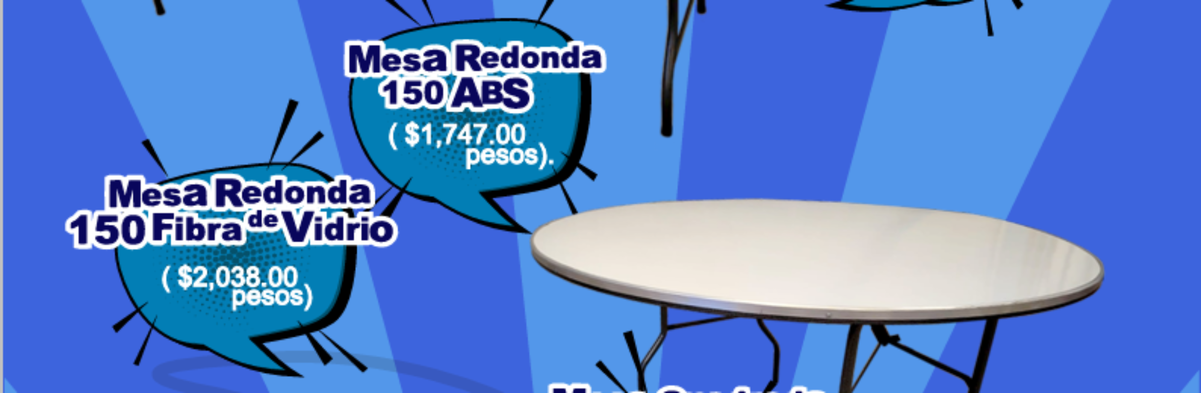 Mesa Redonda 150 cm - Mobiliario MexBull