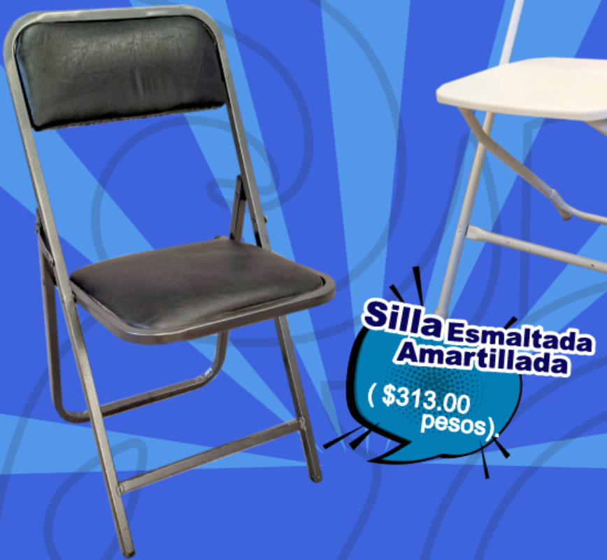 Silla Esmaltada Amartillada - Mobiliario MexBull