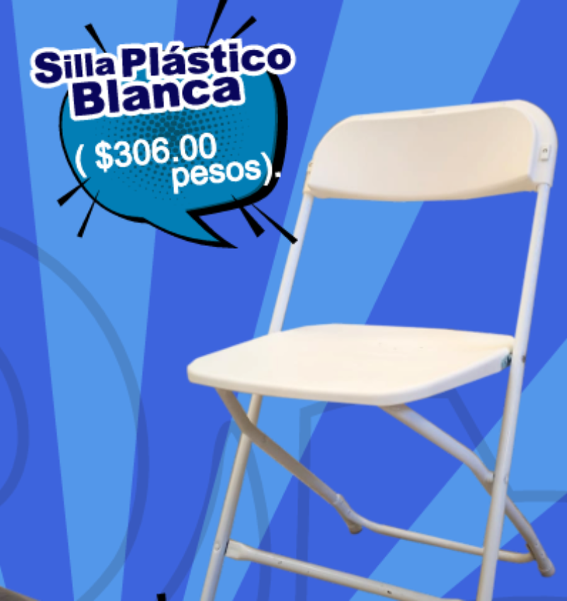 Silla Plástico Blanca - Mobiliario MexBull