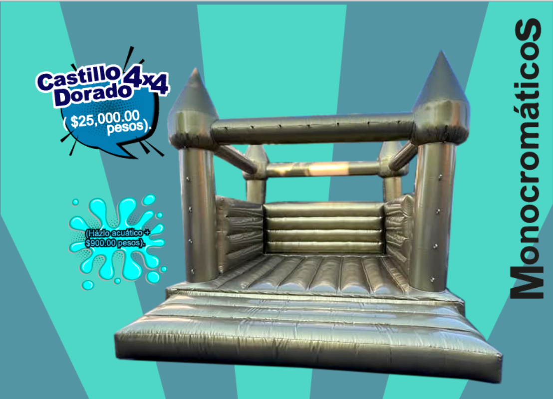 Brincolín Castillo Dorado 4×4