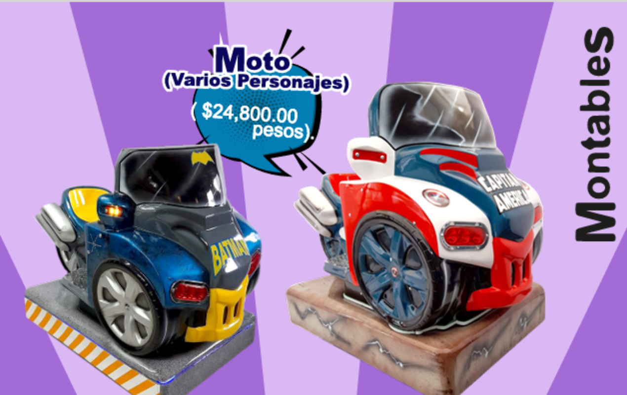 Moto (Varios Personajes) Montable - Montables MexBull